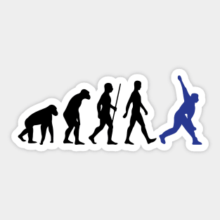 Cricket Evolution Bowler Batsman Player Fans Sticker